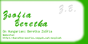 zsofia beretka business card