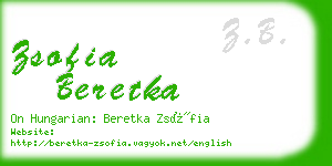 zsofia beretka business card